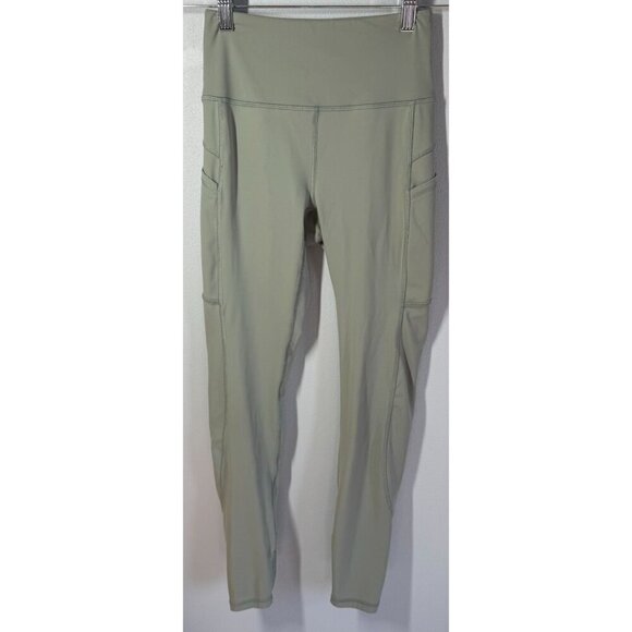 X Gottex Womens Sage Green Ankle Leggings Size XS Leg Pockets Yoga Versatile - Picture 1 of 11